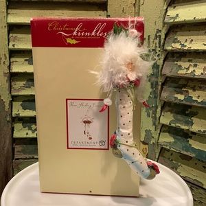 KRINKLES Department 56 Patience Brewster Christmas Rose Stocking Ornament